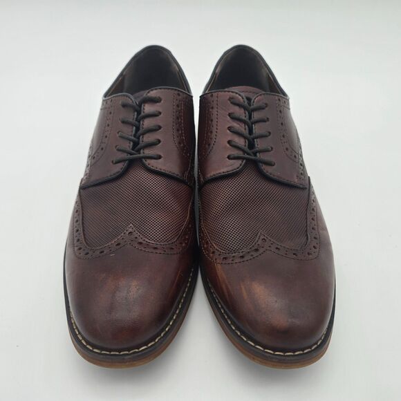 La Milano “Keith” Wingtip Oxford Shoes Brown Leather Brogue Dress Shoes 10.5 main image 7